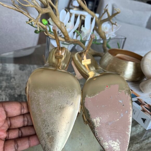 Jessica Rich Lisa Metallic Gold Chain Sandal - Picture 4 of 4